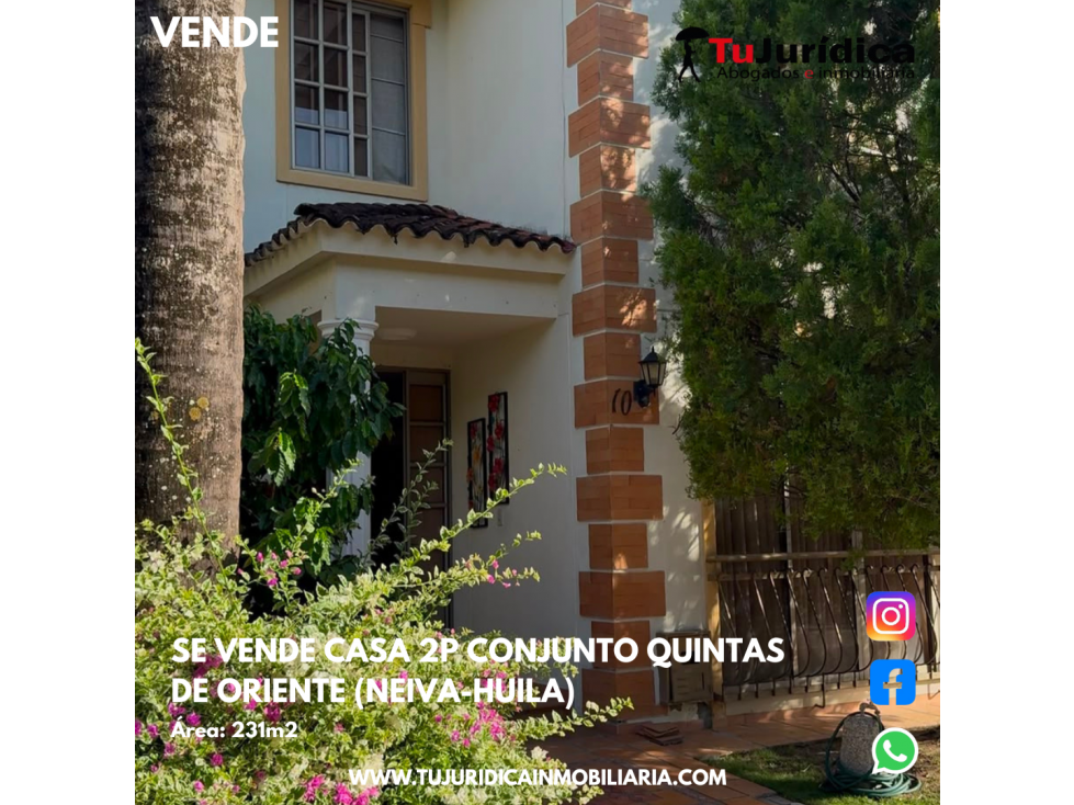 SE VENDE CASA 2P CONJ QUINTAS DE ORIENTE (NEIVA-HUILA) — foto 3