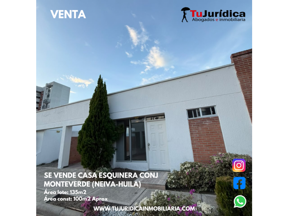 SE VENDE CASA ESQUINERA CONJ MONTE VERDE (NEIVA-HUILA) — foto 3