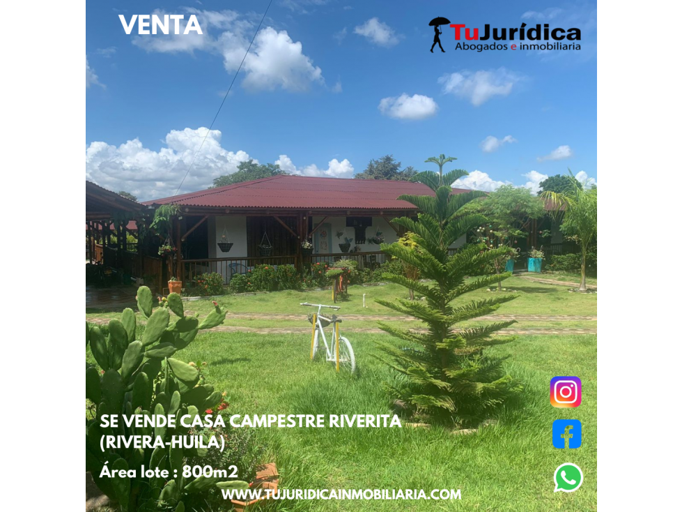 SE VENDE CASA CAMPESTRE MONTE VERDE RIVERITA (RIVERA-HUILA) - 3