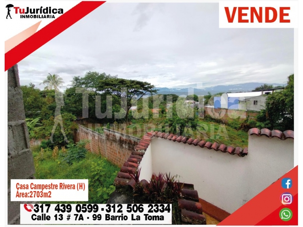 SE VENDE CASA CAMPESTRE - URBANO- RIVERA (HUILA-COL) - 5