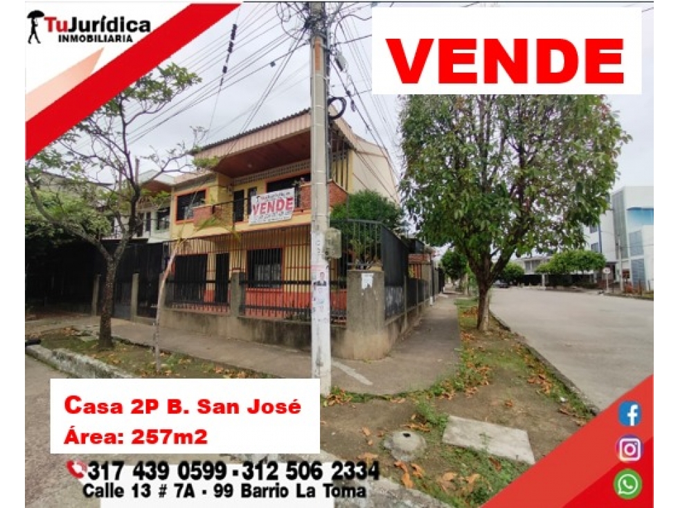 SE VENDE CASA 2P ESQUINERA BARRIO SAN JOSE - NEIVA (HUILA-COL) — foto 2