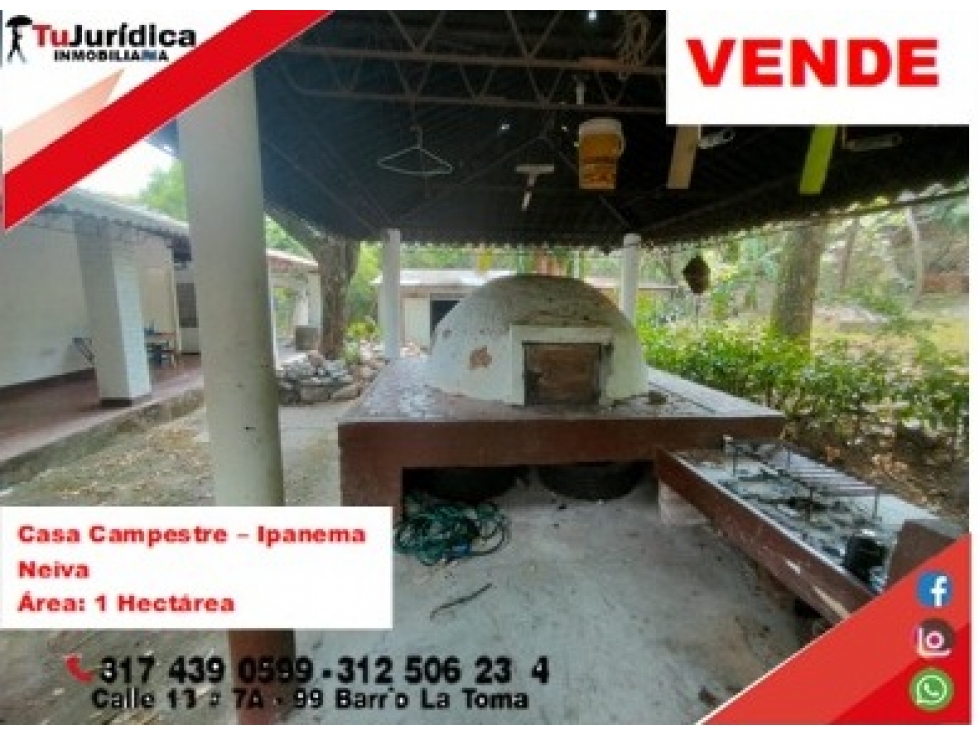 SE VENDE CASA CAMPESTRE - ORIENTE - IPANEMA - NEIVA (HUILA) - 4