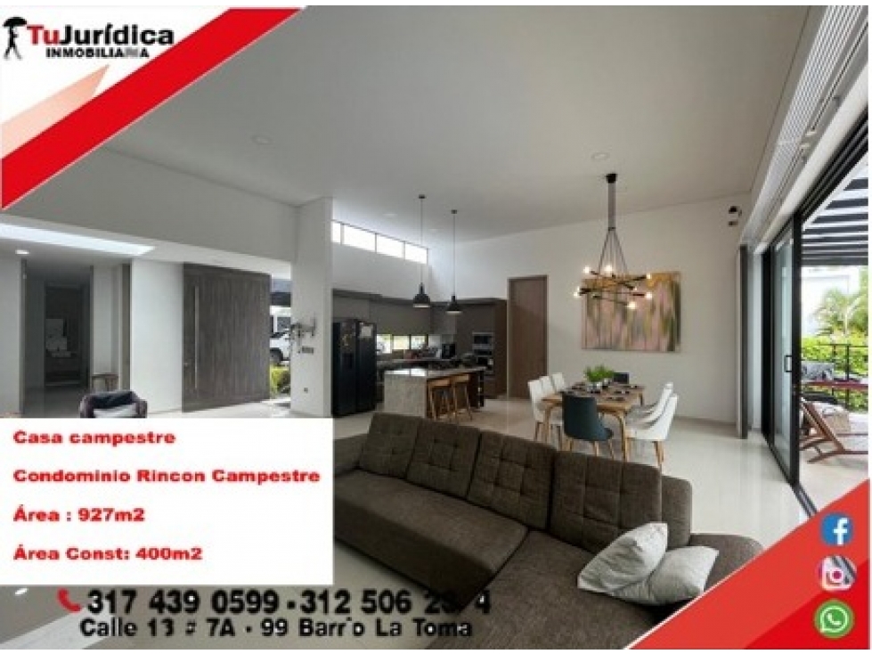 SE VENDE ESPECTACULAR CASA CAMP. - CC RINCON CAMPESTRE - RIVERA (H) - 4
