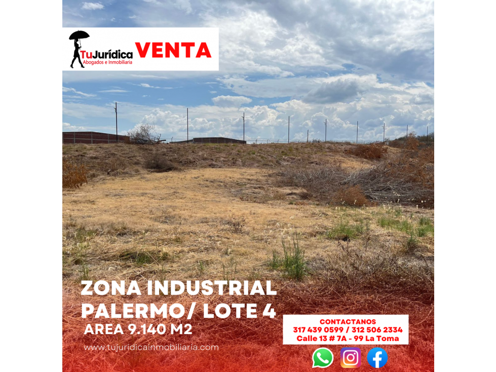 SE VENDE LOTE 4 ZONA INDUSTRIAL PALERMO - 3