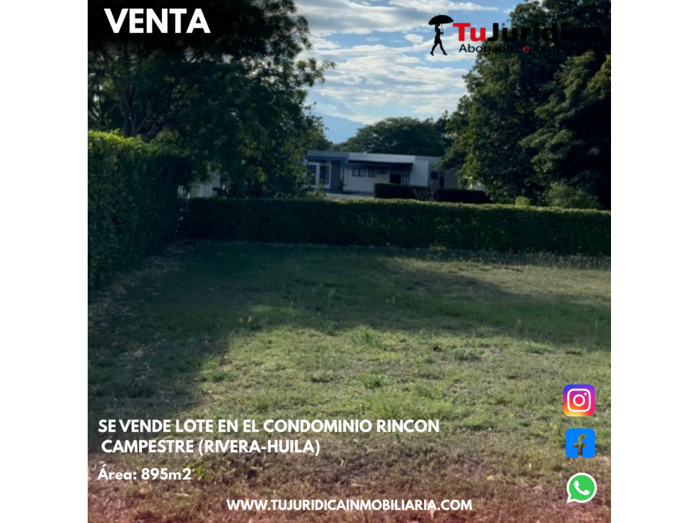 SE VENDE LOTE EN EL CONDOMINIO RINCON CAMPESTRE (RIVERA-HUILA) - 4
