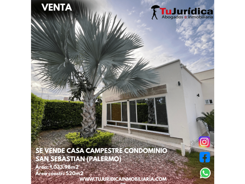 SE VENDE CASA CAMPESTRE CONDOMINIO SAN SEBASTIAN (PALERMO) - 6