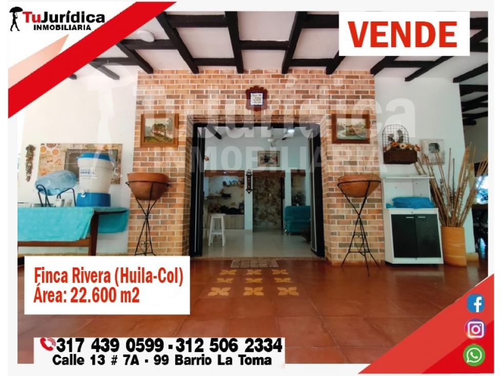 SE VENDE ESPECTACULAR FINCA - RIVERA (HUILA -COL) - 5