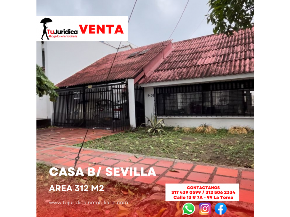 SE VENDE CASA B/ SEVILLA CENTRO NEIVA (HUI-COL)