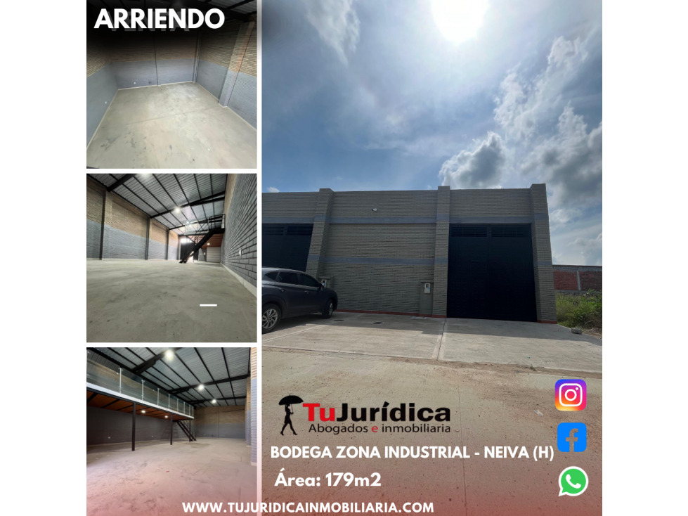 SE ARRIENDA ESPECTACULAR BODEGA ZONA INDUSTRIAL(SUR) NEIVA (HUI-COL) - 1
