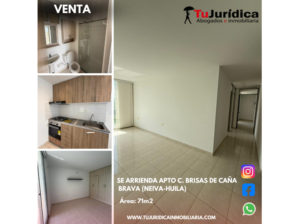 SE VENDE APTO C. BRISAS DE CAÑA BRAVA (NEIVA-HUILA) - 1