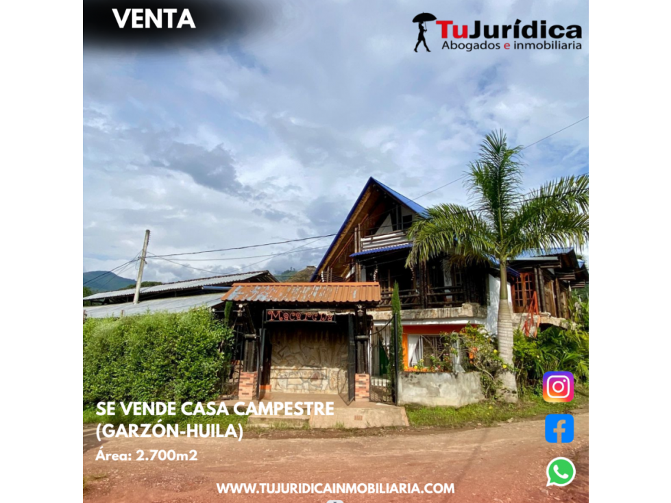 SE VENDE CASA CAMPESTRE (GARZÓN-HUILA) - 5