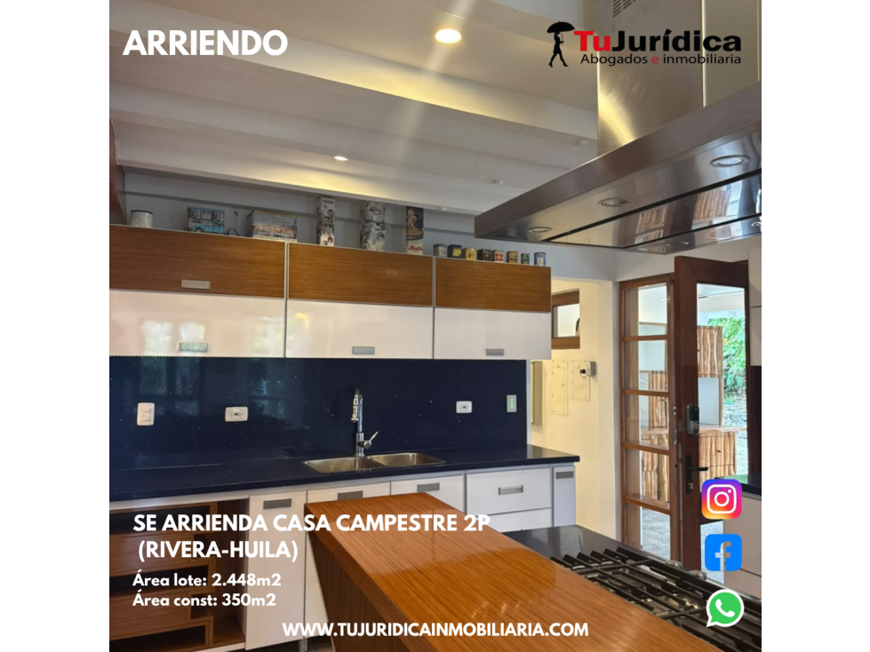 SE ARRIENDA CASA CAMPESTRE 2P (RIVERA - HUILA) - 6