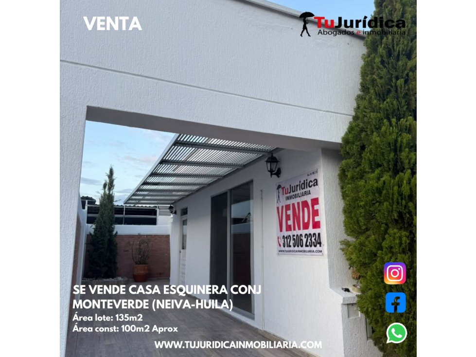 SE VENDE CASA ESQUINERA CONJ MONTE VERDE (NEIVA-HUILA) — foto 5