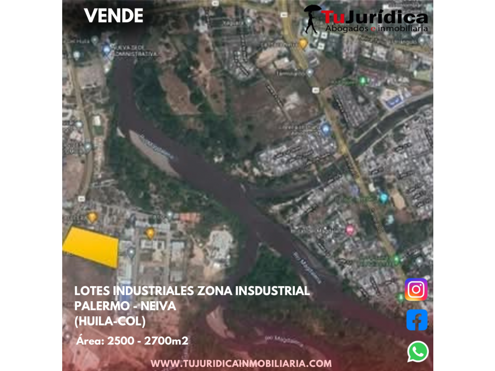 SE VENDE LOTES INDUSTRIALES ZONA INSDUSTRIAL PALERMO - NEIVA HUILA-COL - 2