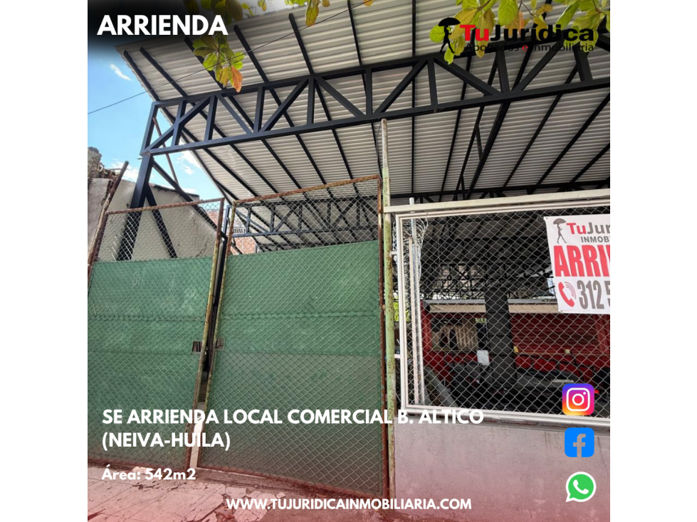SE ARRIENDA LOCAL COMERCIAL B. ALTICO (NEIVA-HUILA) - 3