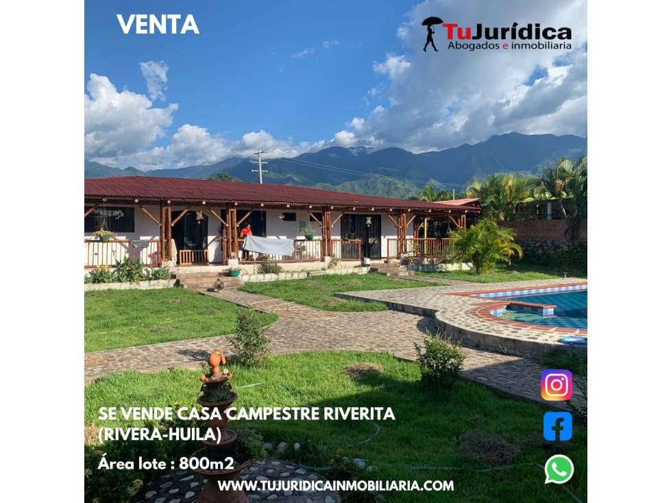 SE VENDE CASA CAMPESTRE MONTE VERDE RIVERITA (RIVERA-HUILA) - 6