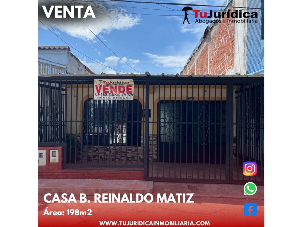 SE VENDE CASA B/ REINALDO MATIZ NEIVA (HUI-COL) - 1