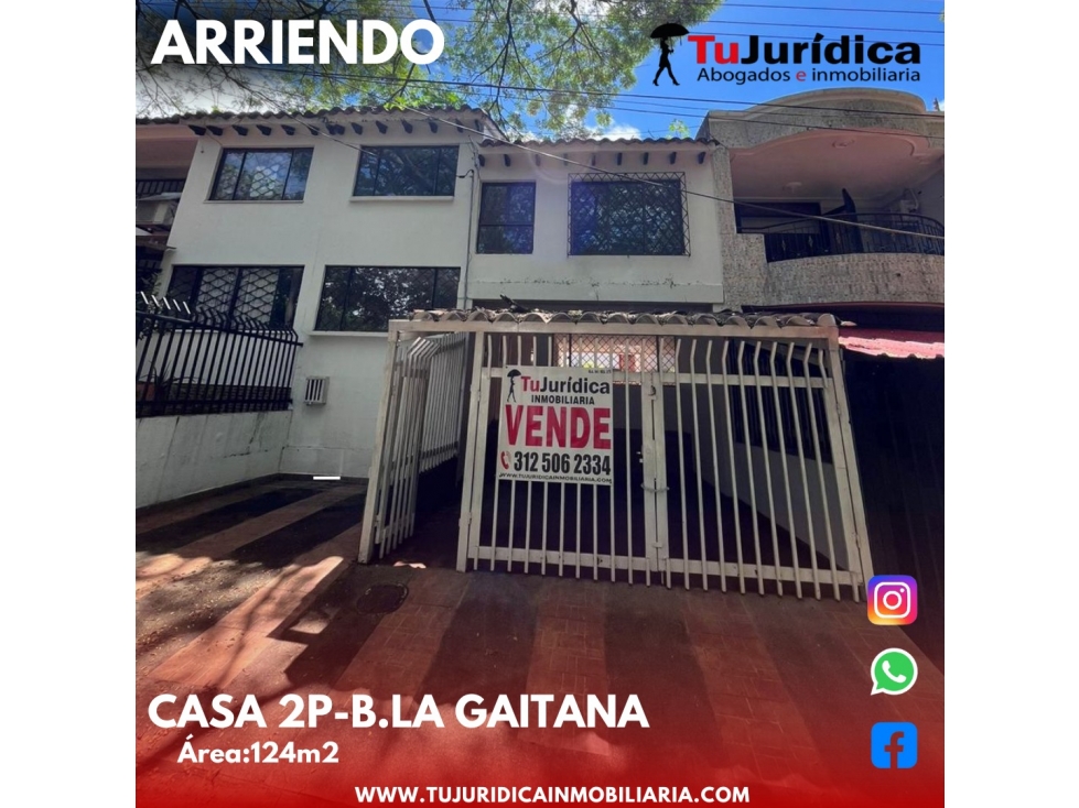 SE ARRIENDA ESPECTACULAR CASA 2 P B/ GAITANA NEI (HUI-COL) - 2