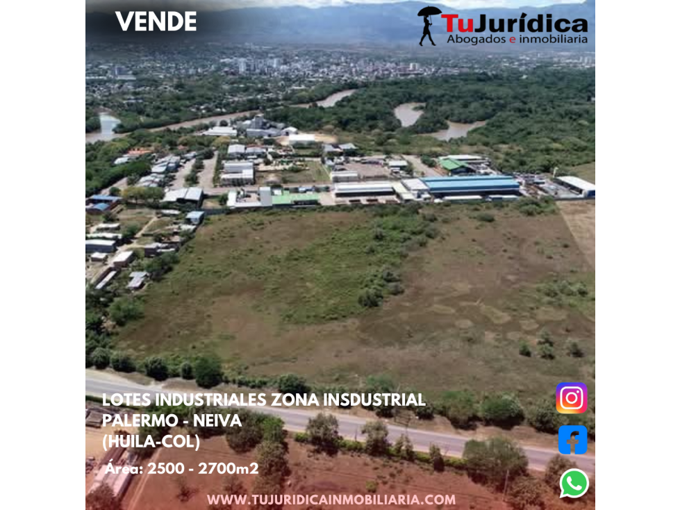 SE VENDE LOTES INDUSTRIALES ZONA INSDUSTRIAL PALERMO - NEIVA HUILA-COL - 3