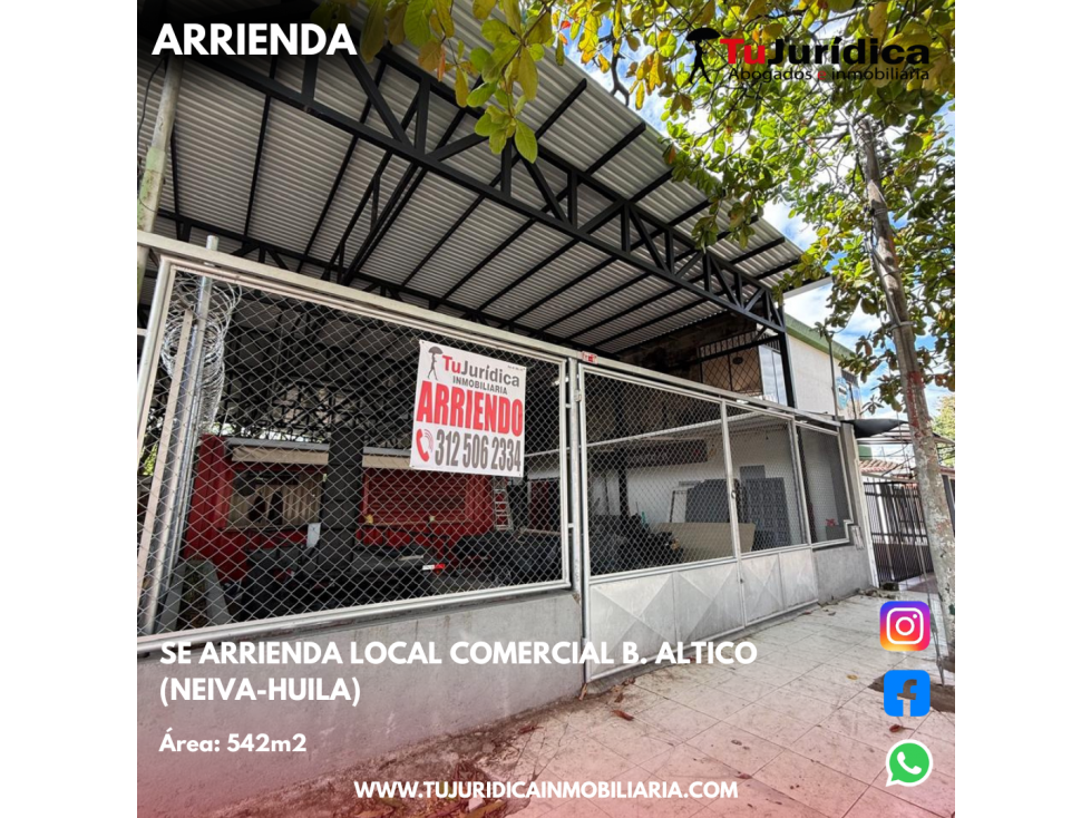 SE ARRIENDA LOCAL COMERCIAL B. ALTICO (NEIVA-HUILA) - 2