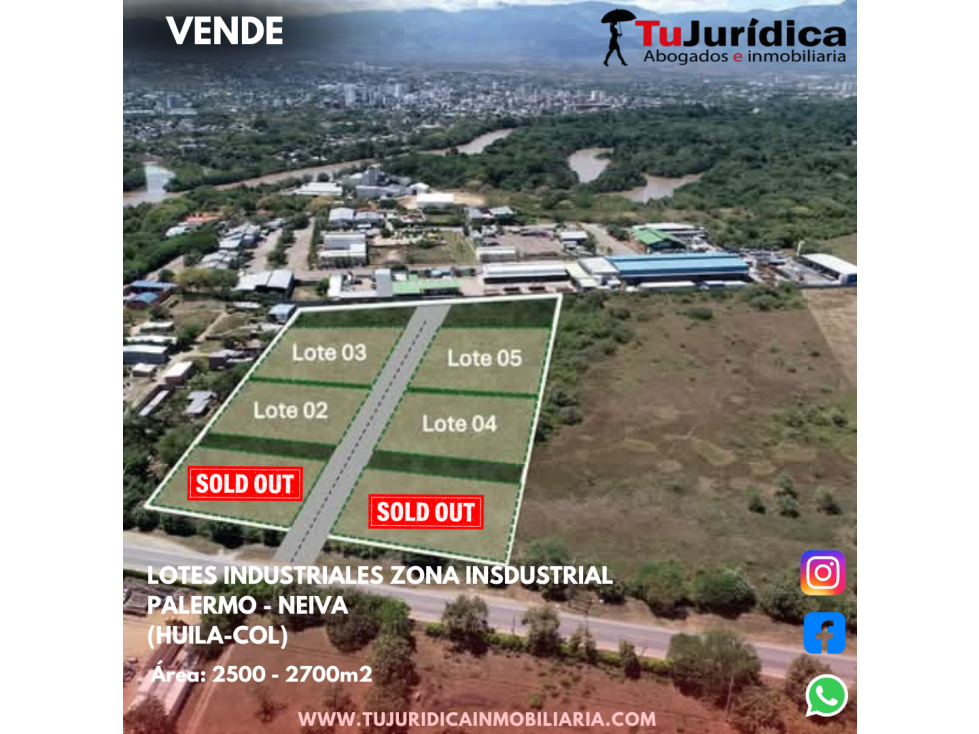 SE VENDE LOTES INDUSTRIALES ZONA INSDUSTRIAL PALERMO - NEIVA HUILA-COL - 4