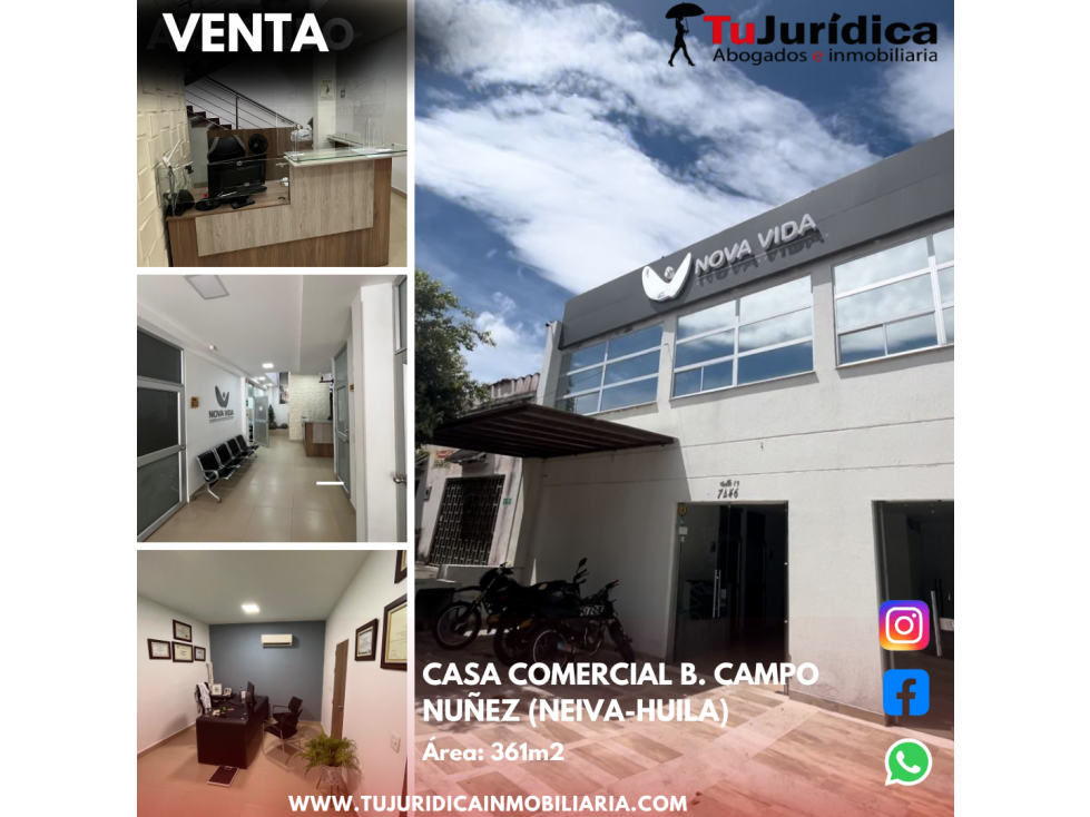 SE VENDE LOCAL COMERCIAL B. CAMPO NUÑEZ (NEIVA-HUILA)
