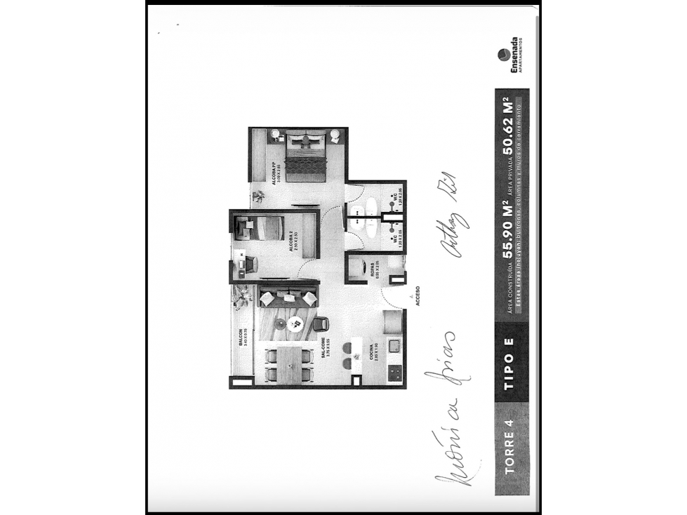 CESIÓN DE DERECHOS APARTAMENTO ENSENADA 55.9 M2 — foto 3