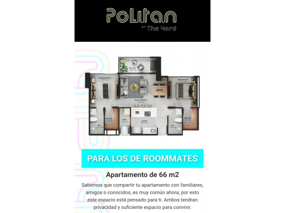 CESION DE DERECHO POLITAN CITY TOWER 66 M2 PRIMER SEMESTRE 2026 — foto 3