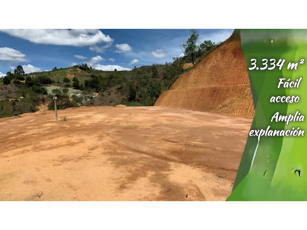 VENDO LOTE EN SAN VICENTE DE ANT. ORIENTE EN PARCELACION EXPLANEADO