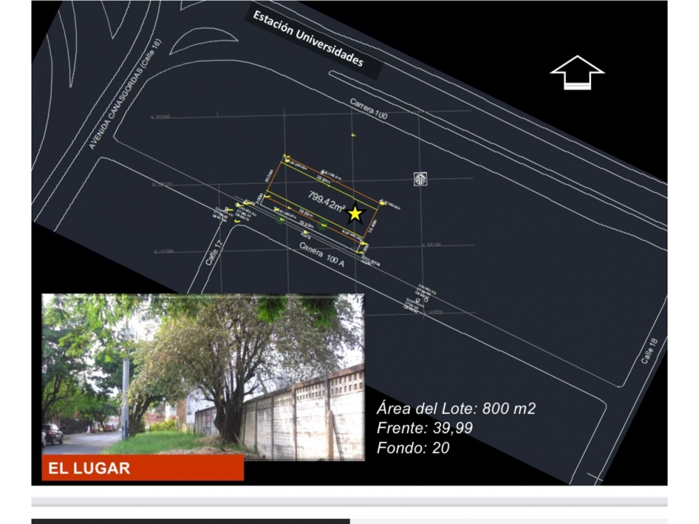 VENDO Lote comercial en Ciudad Jardín, Cali, Valle