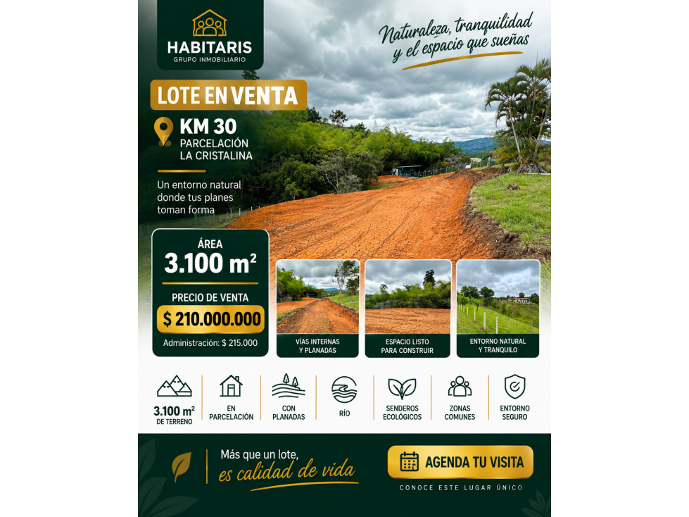 Vendo o permuto lote en parcelación 3100 m2, KM 30-YY-10405955 — foto 2