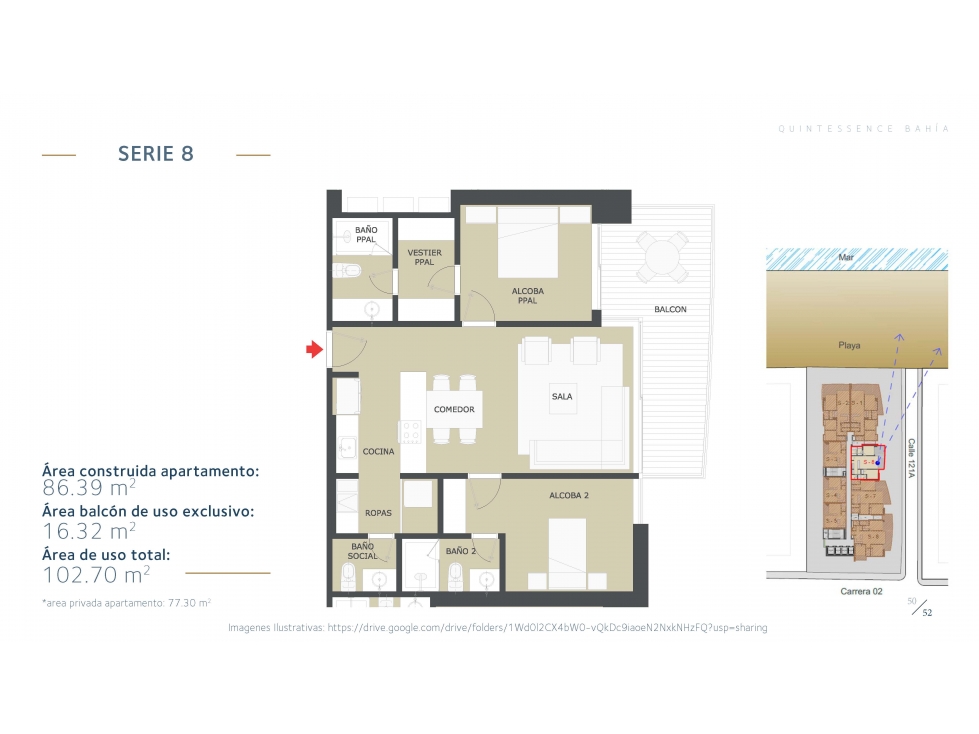 Apartamento primera línea de playa Bello horizonte, Santa Marta — foto 6