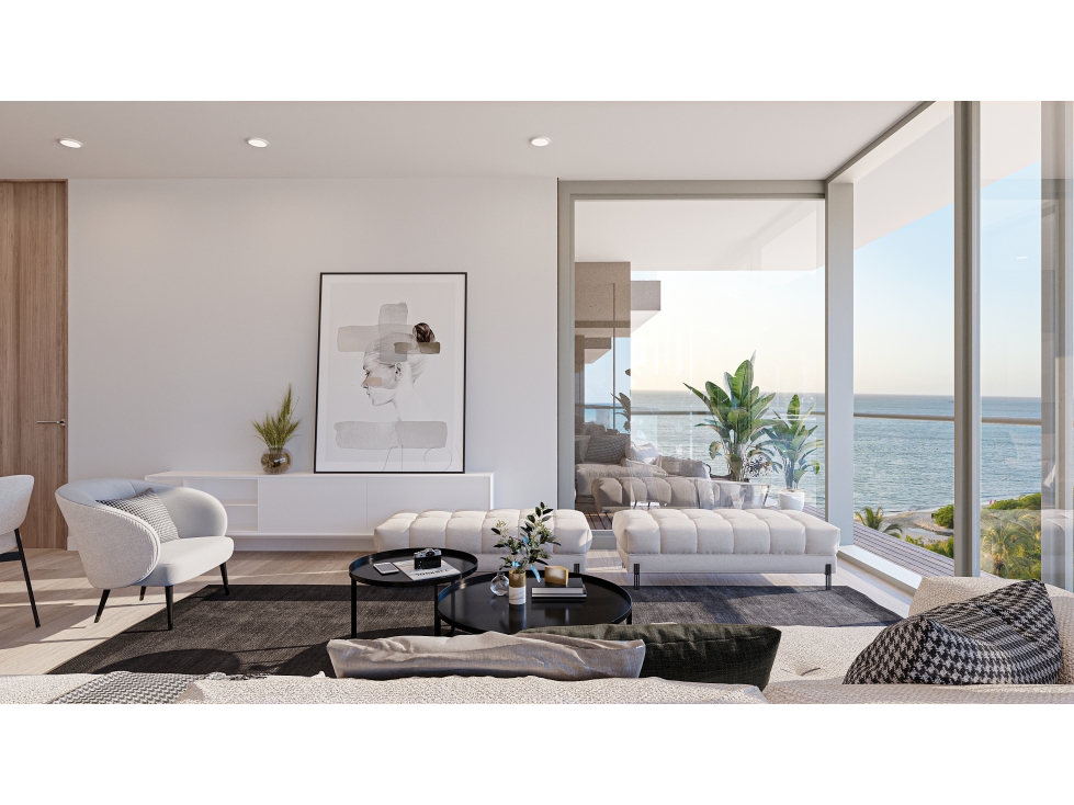 Apartamento primera línea de playa Bello horizonte, Santa Marta