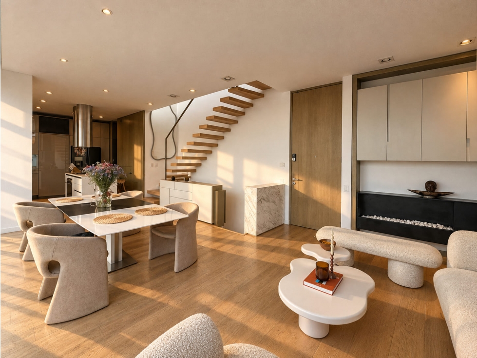 Apartamento triplex en arriendo con terraza, Rosales. — foto 2