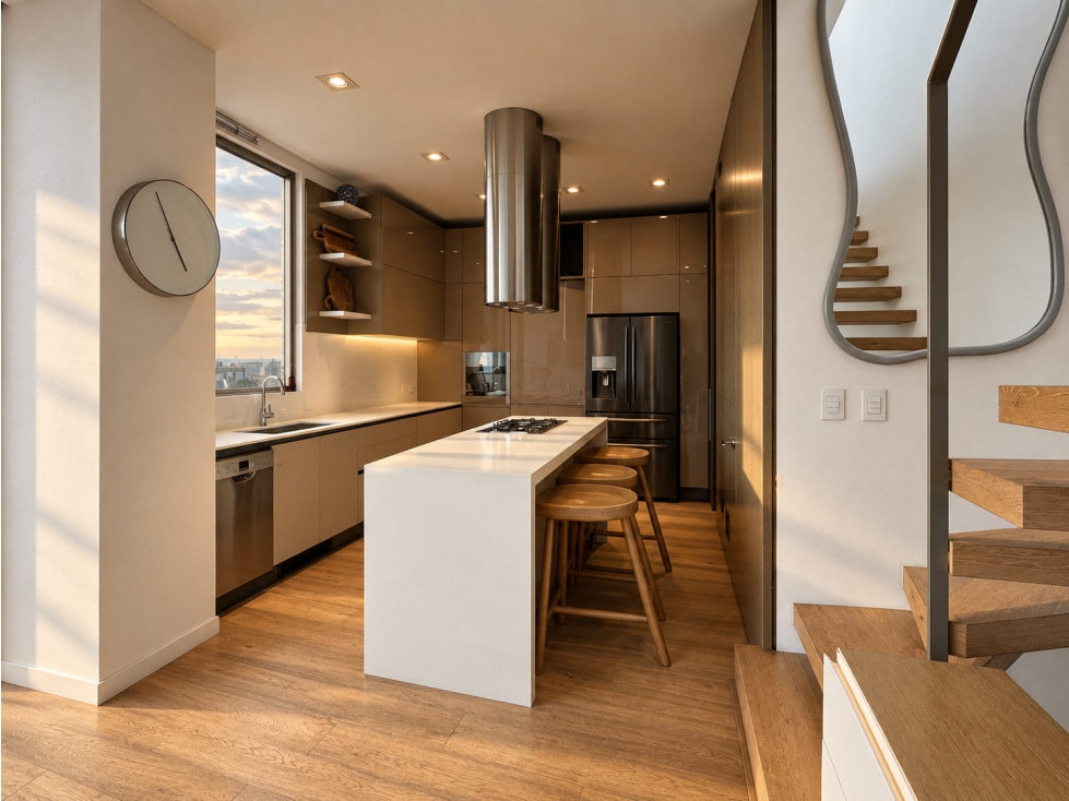 Apartamento triplex en arriendo con terraza, Rosales. — foto 3
