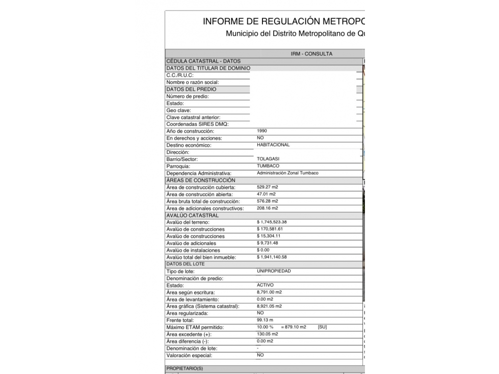 Terreno VENTA 8.800m2 con casa CUMBAYÁ sector Intervalles - 2