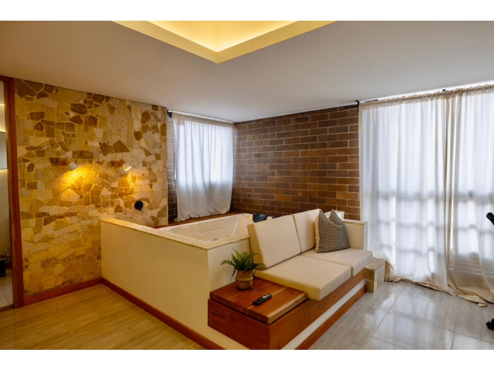 APTO LOFT EN VENTA CON JACUZZI PERMISO AIR BNB AMOBLADO