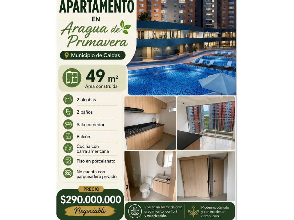 Tu Nuevo Hogar en Caldas | Apartamento en Venta