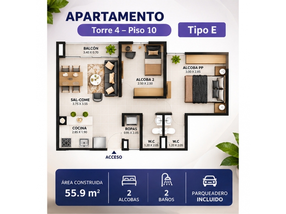 Apartamento para la venta en Bello Amazonia — foto 2