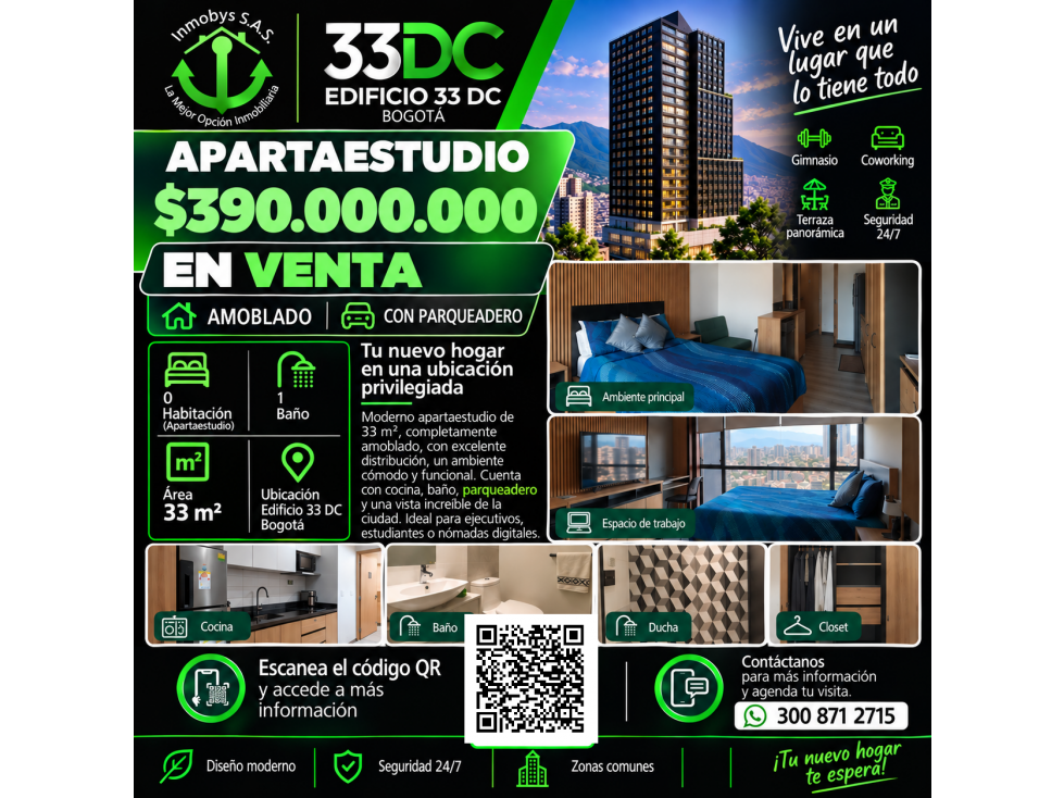 Venta Apto 2506 Ed.33DC