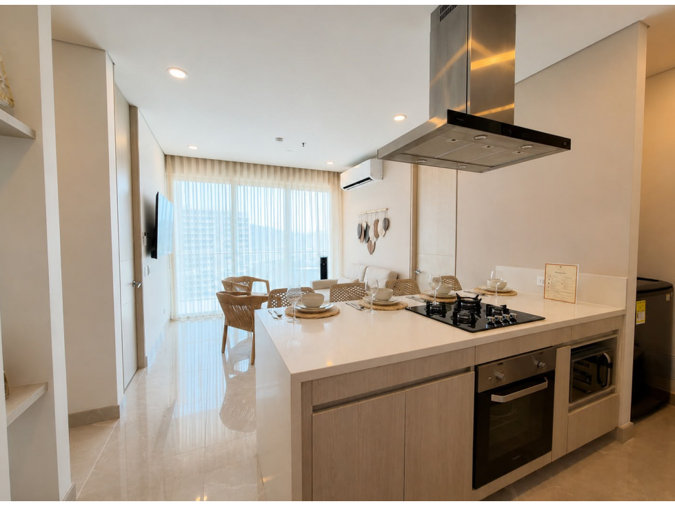 VENTA DE APARTAMENTO AMOBLADO EN BELLO HORIZONTE - SANTA MARTA