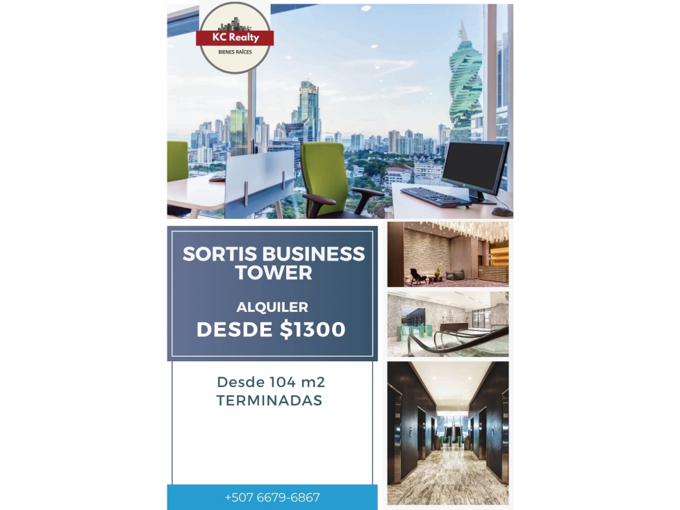SE ALQUILAN OFICINAS SORTIS BUSINESS TOWER OBARRIO