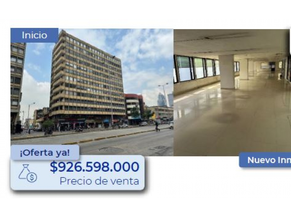 VENDE OFICINA EN ED SARAGA BOGOTA