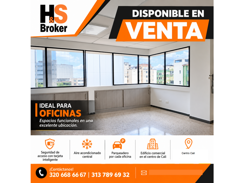 OFICINA 27M2 VENTA CENTRO CALI