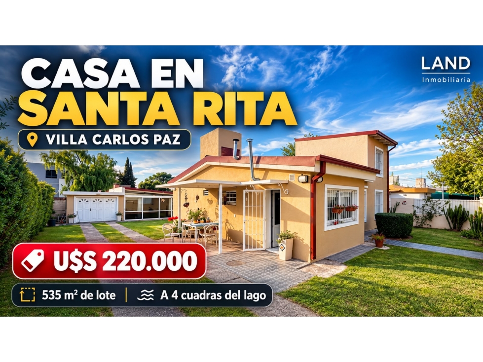 Casa venta Carlos Paz, Santa Rita | 2 suites + 3er dormi y quincho