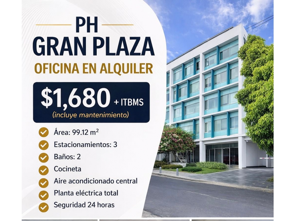 OFICINA EN ALQUILER - PH Gran Plaza