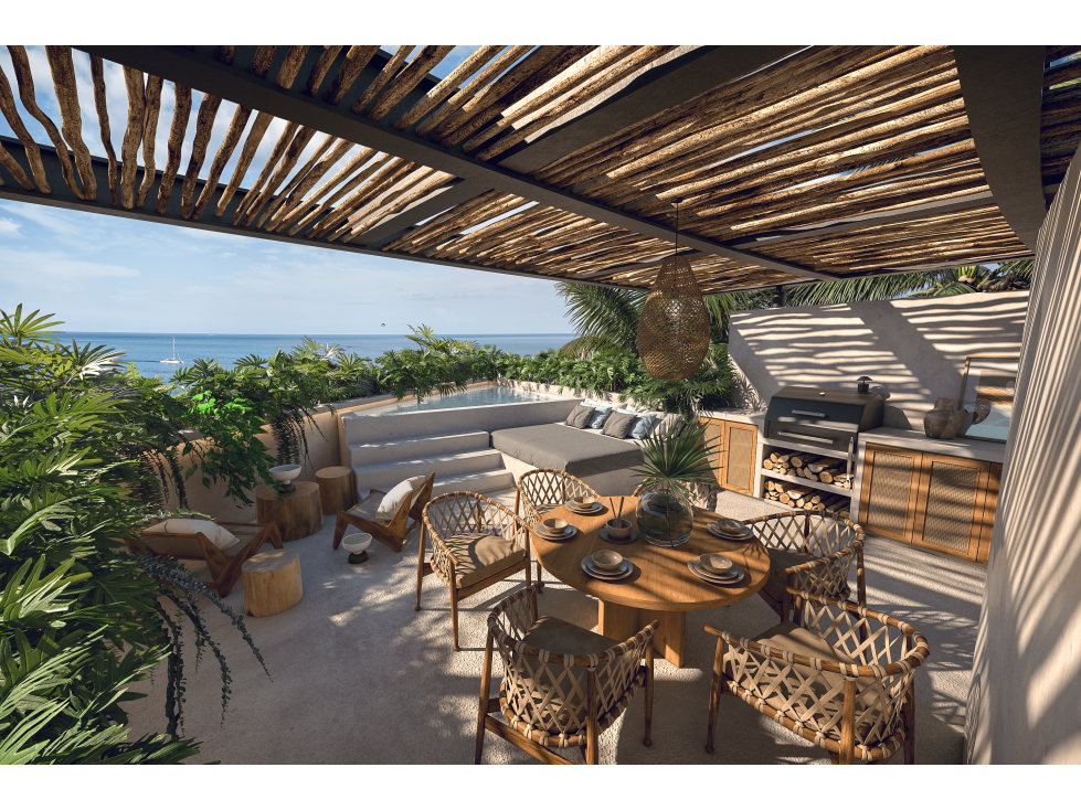 MAGNIFICENT 2 BEDROOM BEACHFRONT APARTMENT PRESALE PRICE IN TULUM