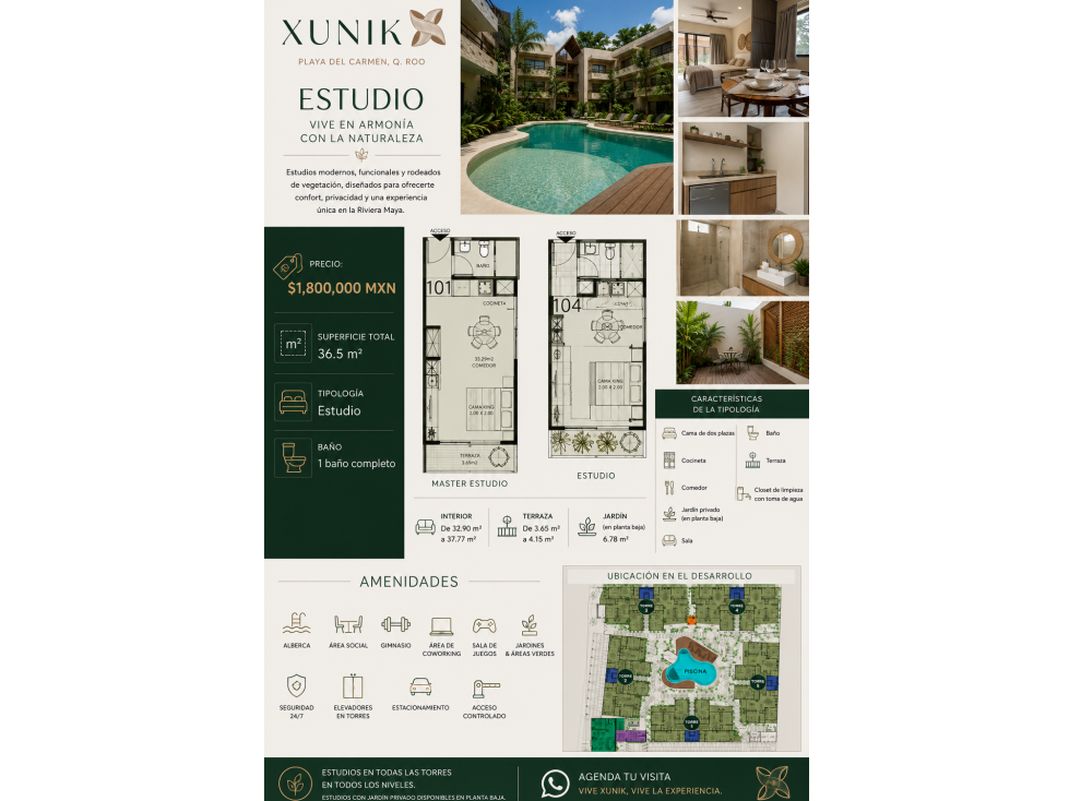 ESTUDIOS EN VENTA EN TULUM ENTREGA INMEDIATA — foto 2