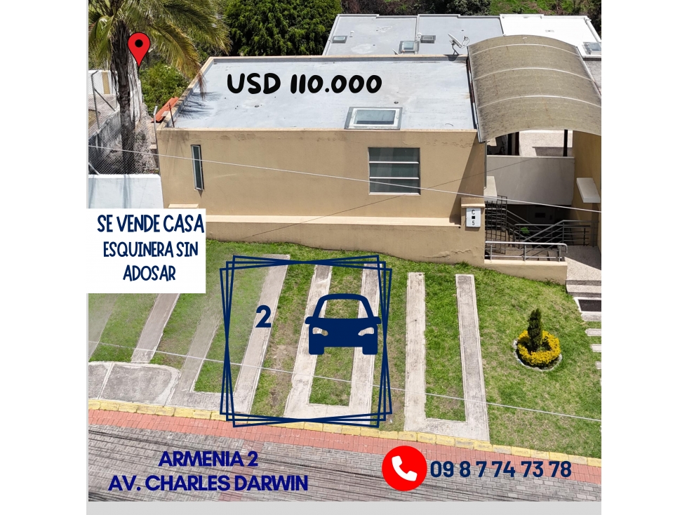VENTA CASA ARMENIA 2 SIN ADOSAR ESQUINERA