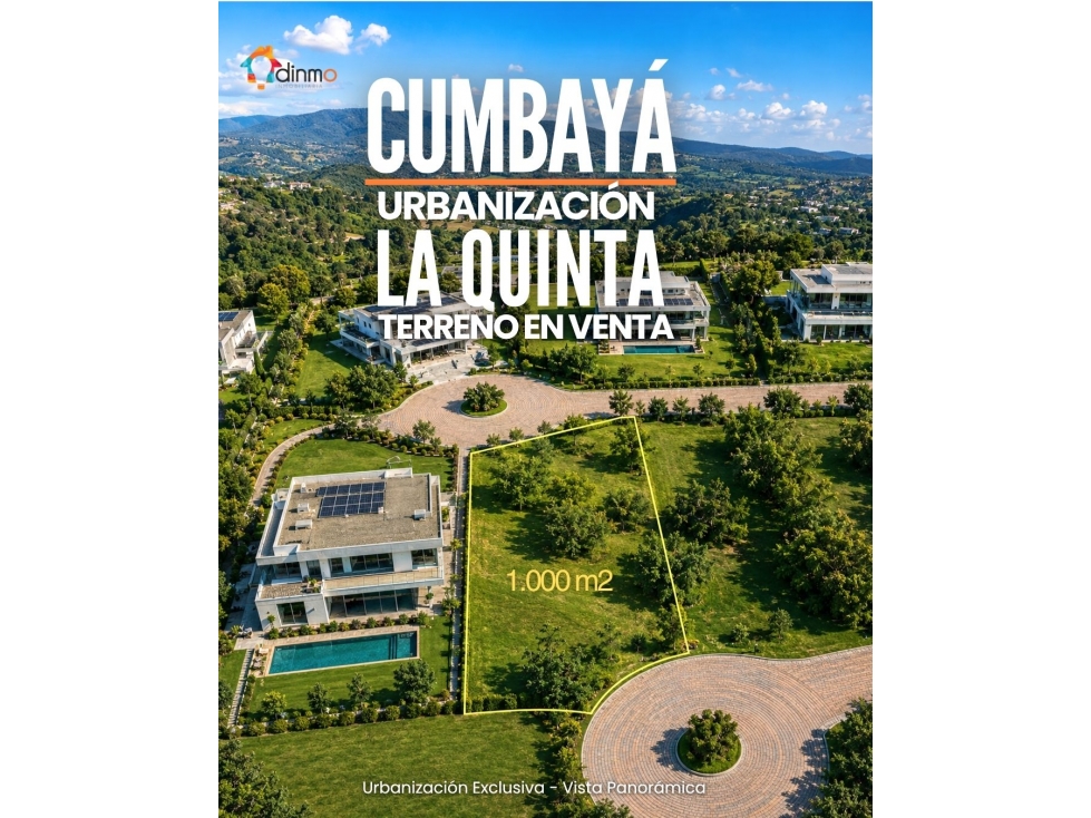 Terreno venta Cumbayá | Urb La Quinta | Vista Panoramica | 1.000 m2